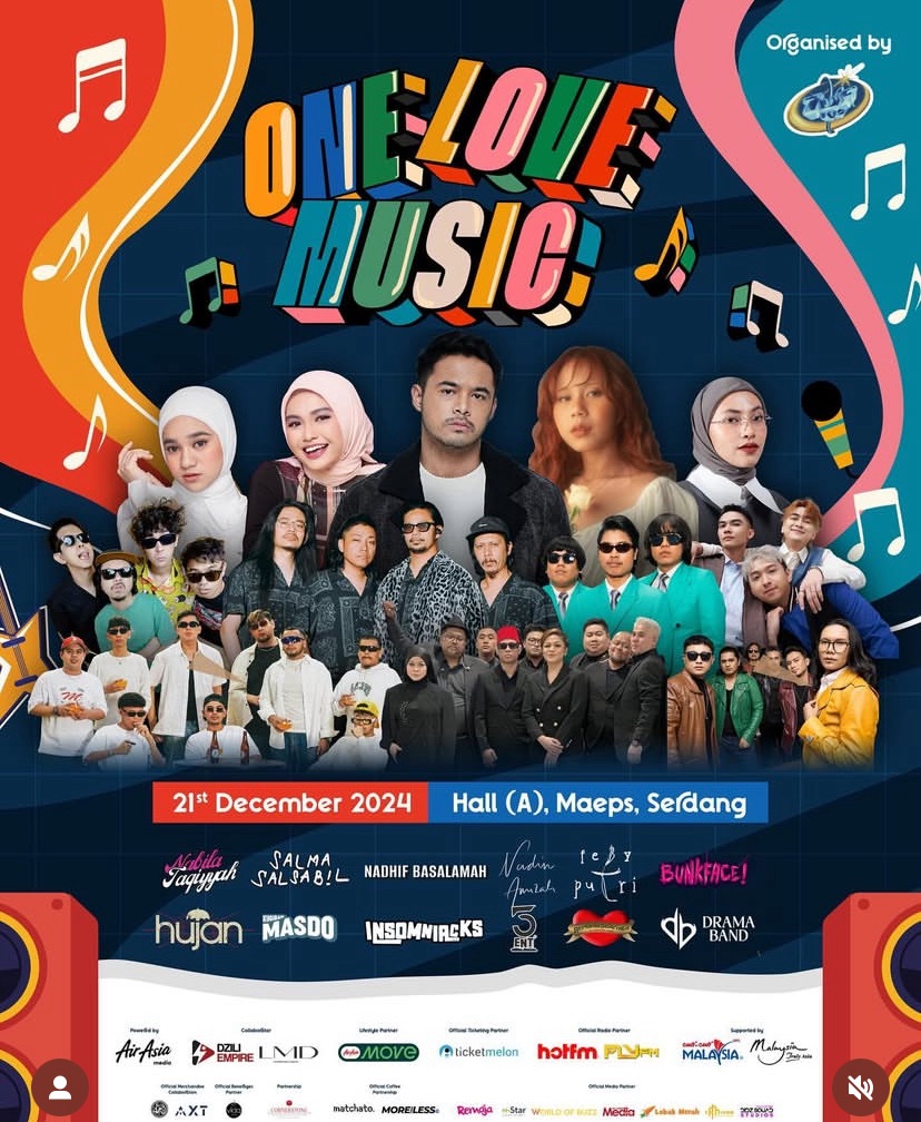 ONE LOVE MUSIC FESTIVAL DIBATALKAN KERANA KURANG DANA