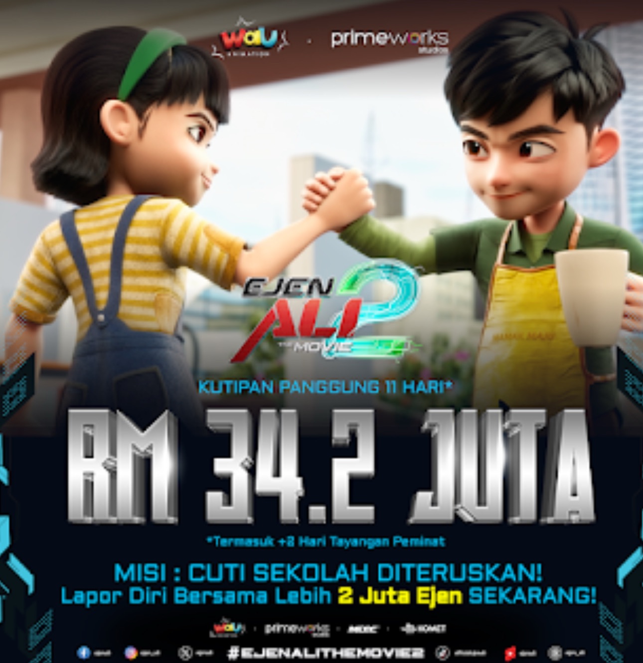 EJEN ALI THE MOVIE 2 Raih RM 34.2 Juta