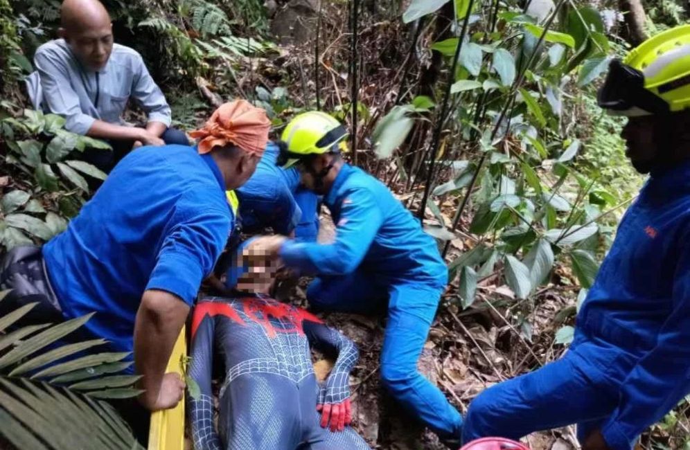 Spiderman cedera selepas jatuh dari pendakian Bukit Dinding